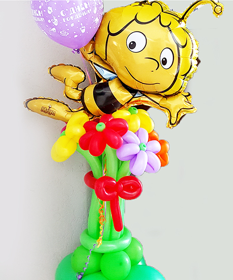 №1.37 Пчёлка с шариком на цветах (7шт) 1600р., 100-110см