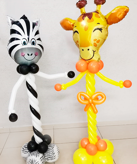 №2.94-2 Зебра и жираф из шаров - 850 руб/шт., 160см.