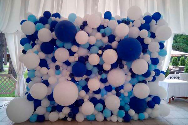 №5.57 Фотозона из шаров на свадьбу от 1900р/м.кв. Цвет шаров можно изменить